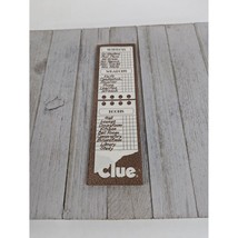 Clue Board Game Replacement Parts Detective Notes 1972 - $8.99