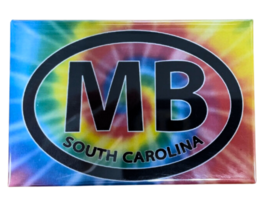 Myrtle Beach MB South Carolina Tie Dye Fridge Magnet - £5.10 GBP
