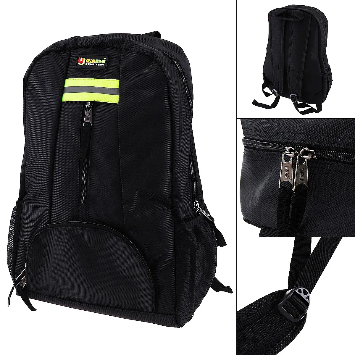 Multifunctional Ox Cloth Waterproof Double- Backpack Tool Bag with 14 Pockets an - £61.22 GBP