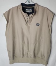 Zero Men L Zero Restriction Golf Outwear USA Medinah Country Club Tan Vest - £54.47 GBP