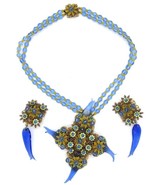 RARE ESTATE VINTAGE SIGNED STANLEY HAGLER NYC BLUE ART GLASS STATEMENT N... - $984.07 CAD