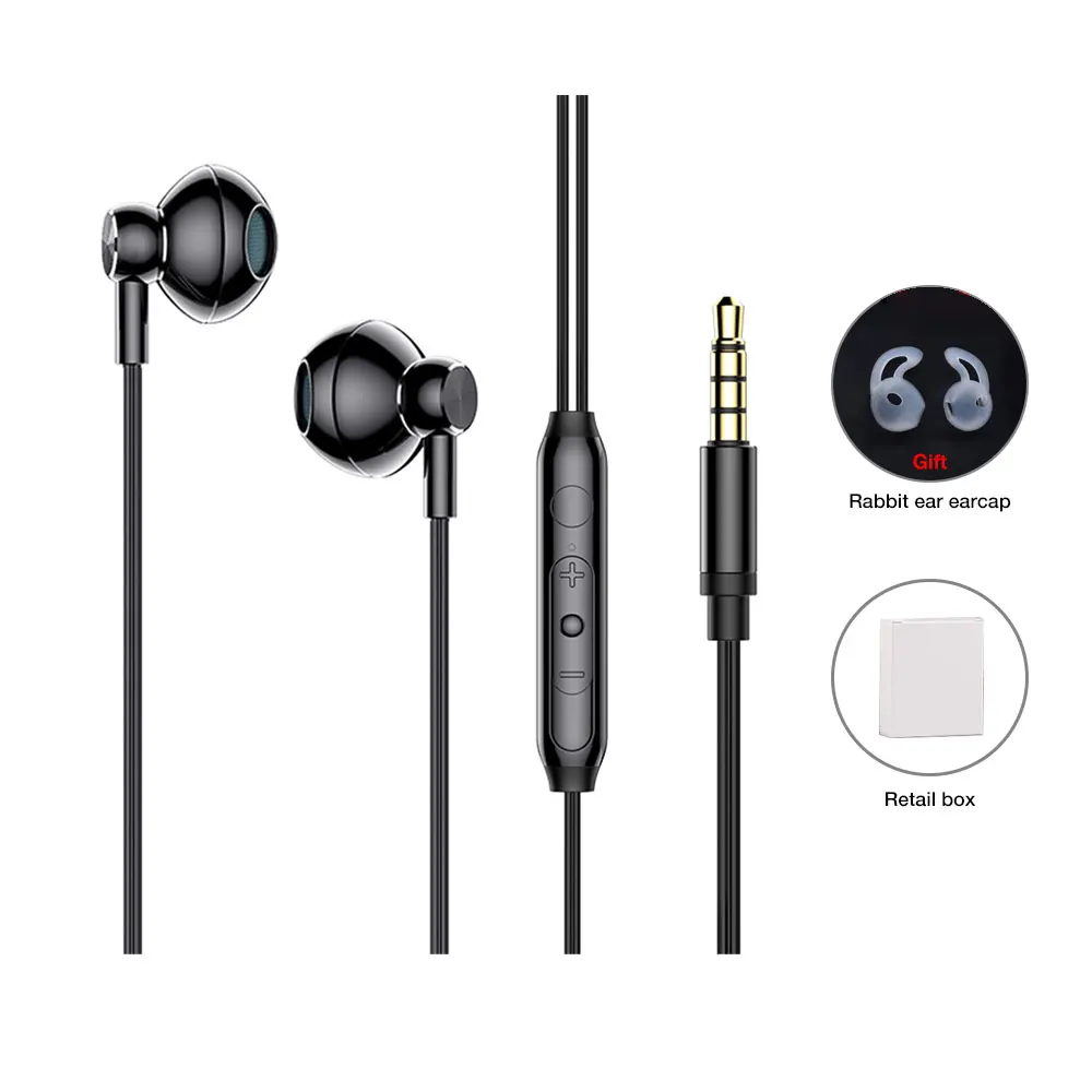 EARDECO 3.5mm Wired Headphones with Microphone Wired Earphones HiFi Bass Stereo  - £12.40 GBP