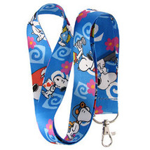 Blue Snoopy Lanyard Keychain Holder ID Badge Holder - $7.99