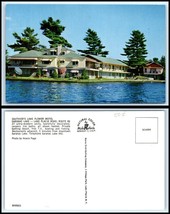 NEW YORK Postcard - Saranac Lake, Gauthier&#39;s Lake Flower Motel K26 - £4.42 GBP