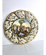 Capodimonte Italian Art Hand Painted Plate with 18k Gold Trim - $119.16 CAD