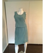 JONES NEW YORK Womens 100% Silk Blue Teal 3 Pc Suit Sz 10 NWT - £45.62 GBP