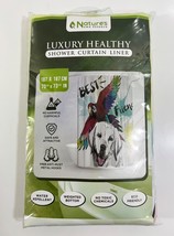 Nature&#39;s Own Essence Shower Curtain Liner &quot;BEST FRIEND&quot; Dog &amp; Parrot  73... - $148.08 MXN