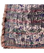 Vtg Indian 43x53&quot; Woven Tapestry Wall Hanging or Blanket Elephants Camel... - $668.62 MXN