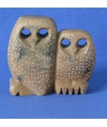Figurine/Trinket-Vintage Russian Owl Pair Carved Soapstone Figurine - €18,97 EUR