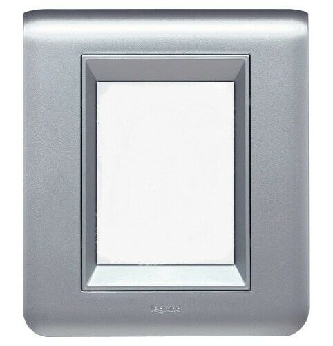 Legrand Mosaico 10.2cm x 10.2cm Interruttore Piastra Cover, Lucido Argento - $9.88
