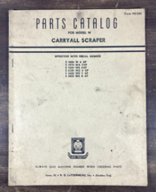 RG LeTourneau Model-W Carryall Scraper 1950&#39;s Parts Catalog PC-204 Incom... - $14.84