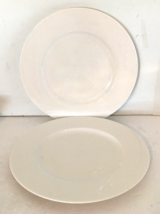Mikasa Ultima + Satin White Set of  2 Dinner Plates 10.75 diam. HK600 In... - £21.22 GBP