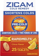 Zicam Cold Remedy Rapidmelts Citrus Flavor 25 tabs (Pack of 3) - £54.04 GBP