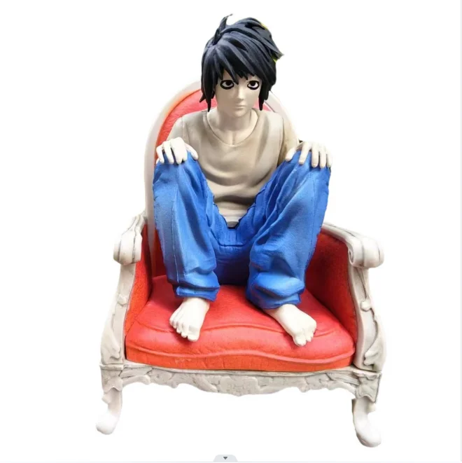 Death Note L Squatting Sofa Sitting Figure PVC 13cm MisaMisa Desktop Anime - £34.70 GBP+