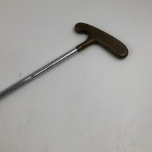 Vintage Unbranded Brass Blade Putter 35&quot; Long Universal Handed Golf Pride Grip - £15.95 GBP