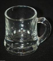 Vintage Mini Clear Toy Mug by Federal w Panels at Base Shadowbox Glassware Decor - $6.92