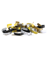Cuff Bracelet | Engraved Anodized Aluminum | Black Silver Gold | Lot of ... - $55.00
