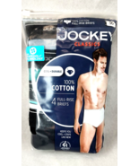 Jockey Classics Cotton Full High Rise Men's Briefs 4-Pack Sz 36 Multicolor - $18.69