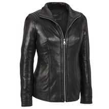 New Womens Andrew Marc New York Leather Jacket S Black Soft Quilted Shou... - $891.00