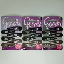 Goody Color Match Snap Clips Barrettes 6 pc lot of 3 #76746 2" Long - $10.99