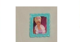  picture frame with photo of Barbie doll  stands alone vintage dollhouse... - $6.99