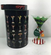 Lolita martini glass Tipsy Christmas Rare Retired Gift - $83.37