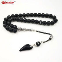 Crystal Tasbih and agates tassel Popular style Black Crystal Muslim prayer beads - £31.33 GBP