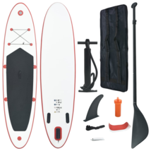 Stand Up Paddle Board Set SUP Surfboard Inflatable Red and White - £168.13 GBP