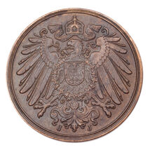 1914 J Germany 1 Pfennig (About Uncirculated, AU Condition) KM# 10 - $50.60