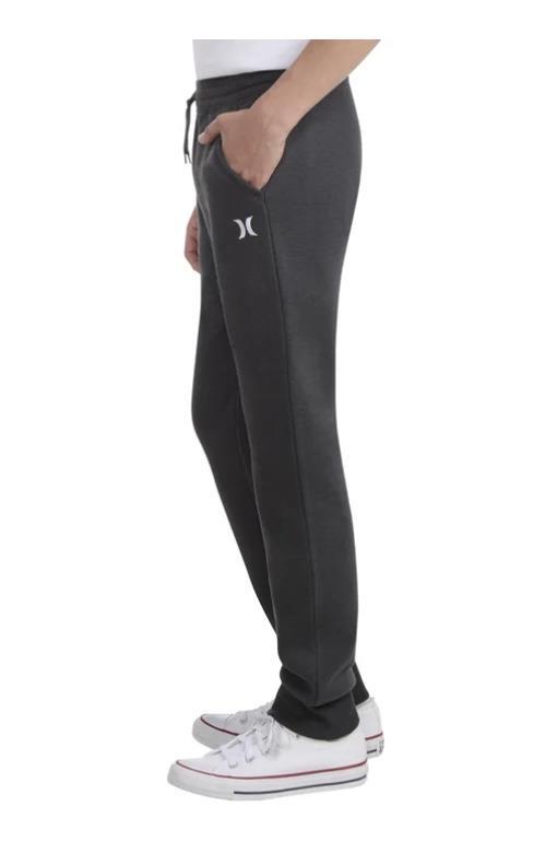 Hurley Boys Girls Jogger Black Fleece Pockets Elastic Waist Drawstring Active Item image 2