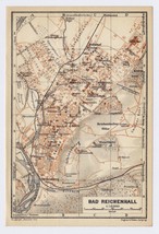 1929 Vintage Map Of Bad Reichenhall / Bavaria Germany - £13.43 GBP
