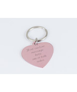 Personalized engraved keychain, Custom Heart Keychain Personalized gift - £20.78 GBP