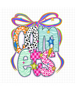 Comets Mascot Coquette Bow PNG, Funky Leopard Letters PNG, School Spirit PNG - $2.50