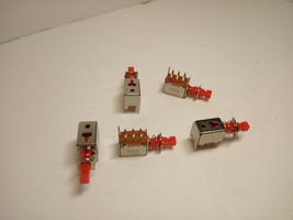 5X Pack Momentary 6 Pins 8 w/Legs Push Button Power Switch Red Reset No Lock KXW - £7.59 GBP