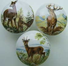 Cabinet Knobs Whitetail Deer Elk White Tail  Game animals (3) Wildlife - $13.66