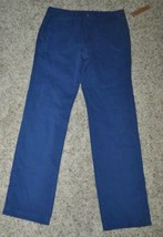 Mens Pants Relaxed Straight Urban Pipeline Blue Flat Front Twill $44-siz... - £17.05 GBP