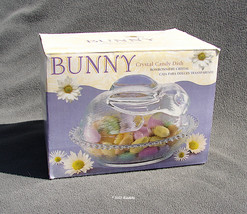 Indiana Clear Bunny on Nest Covered Dish in Original Box - £11.95 GBP