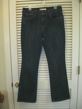 Levi&#39;s 515 Bootcut Denim Dark Blue Jeans Size 10M Inseam 31&quot; Embroidered Stretch - £13.35 GBP