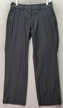 Nike Golf Pants Women Size 2 Black Polyester Pockets Flat Front Dri Fit Logo EUC - £18.11 GBP