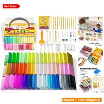 Creative Polymer Clay Set - 52 Colors, Sculpting Tools &amp; Accessories for... - $52.42