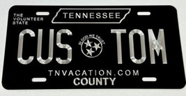 Tennessee TN State Custom Car Tag Your Text Diamond Etched Front License... - £18.01 GBP