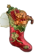 A Holiday Tradition  Christmas Ornament Stocking Hand Painted - $4.94
