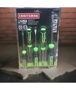 Craftsman Hi Visibility Screwdriver Set. 5pc, No 1 &amp;2 Phillips, 3/16, 1/... - $33.21 CAD