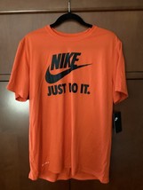 Men’s Nike Dri-Fit Just Do It T-Shirt Size Large Color Orange / Black - €30,29 EUR