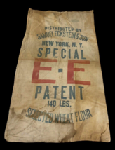Antique Flour Sack Bag 36&quot;x20&quot; New York N.Y. Samuel Eckstein &amp; Son EE Pa... - $83.84