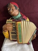 Bossons Chalkware Head ROMANY Playing Accordion Made England Excellent W... - $1,096.59 MXN