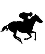 Thoroughbred Race Horse Window Decal Black Silhouette Profile Sticker on... - $5.00