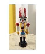 Vintage Soldier Nutcracker Christmas Holiday Decoration Collectible Wooden  - £12.62 GBP