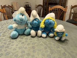 Vintage Wallace Berrie &amp; Co Applause Peyo 1980s Plush Smurfs Stuffed Toy... - £19.42 GBP
