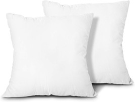 Edow Throw Pillow Inserts, Set Of 2 Lightweight Down Alternative, White, 18X18 - £29.15 GBP